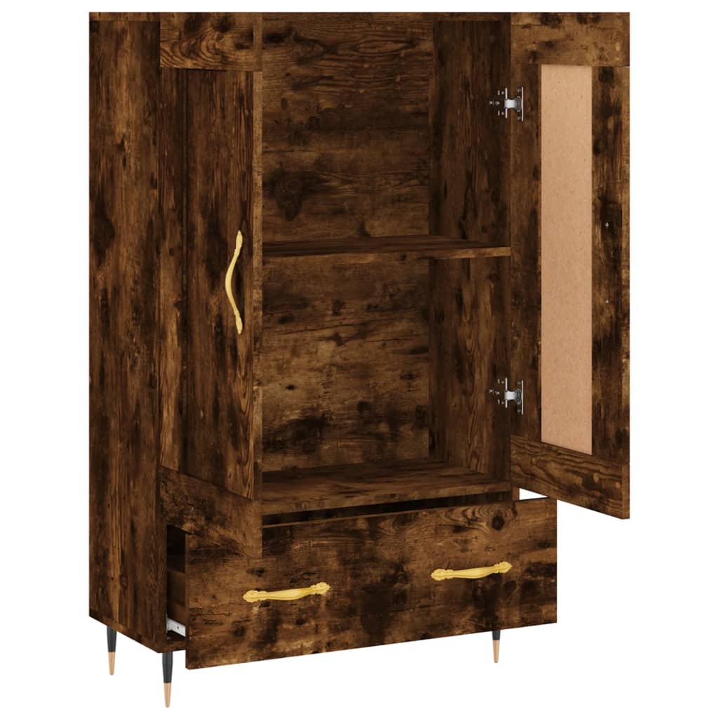 Visoka komoda boja hrasta 69,5 x 31 x 115 cm konstruirano drvo