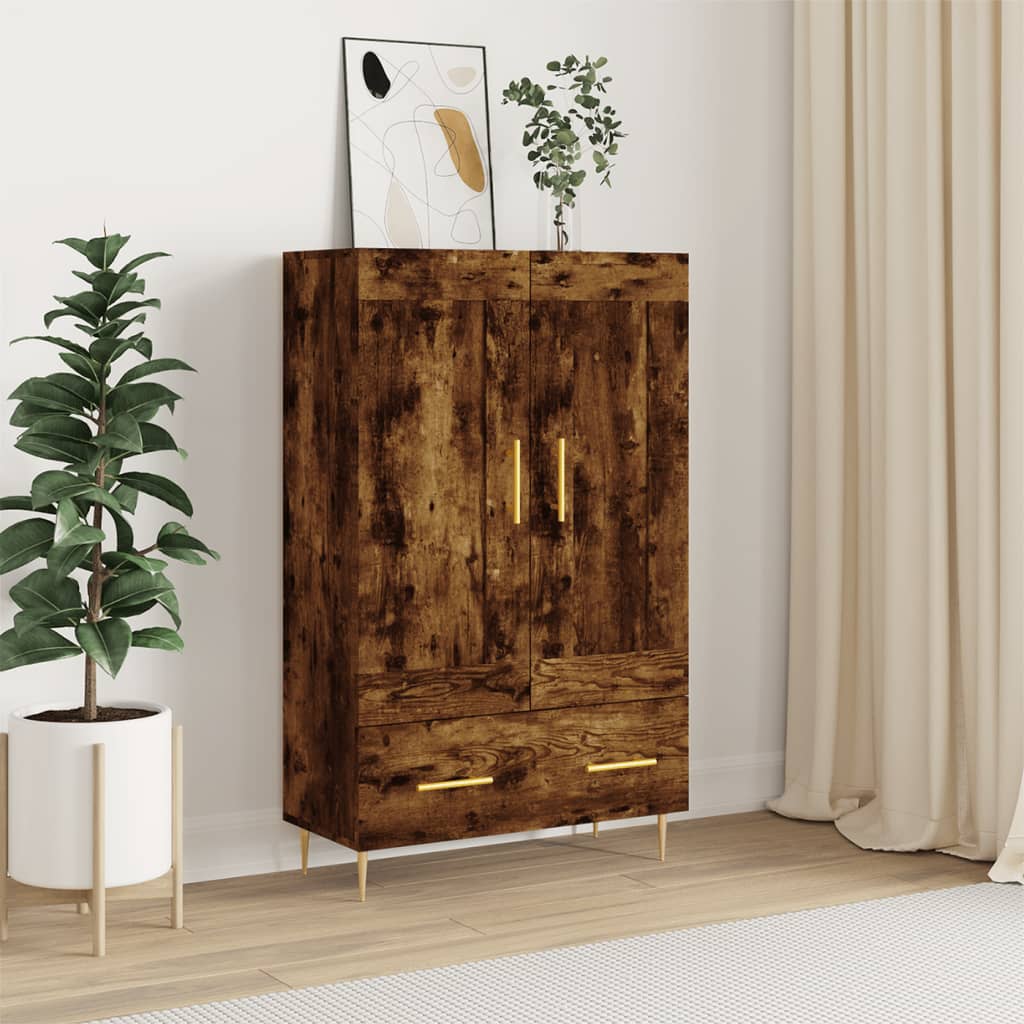 Visoka komoda boja hrasta 69,5 x 31 x 115 cm konstruirano drvo