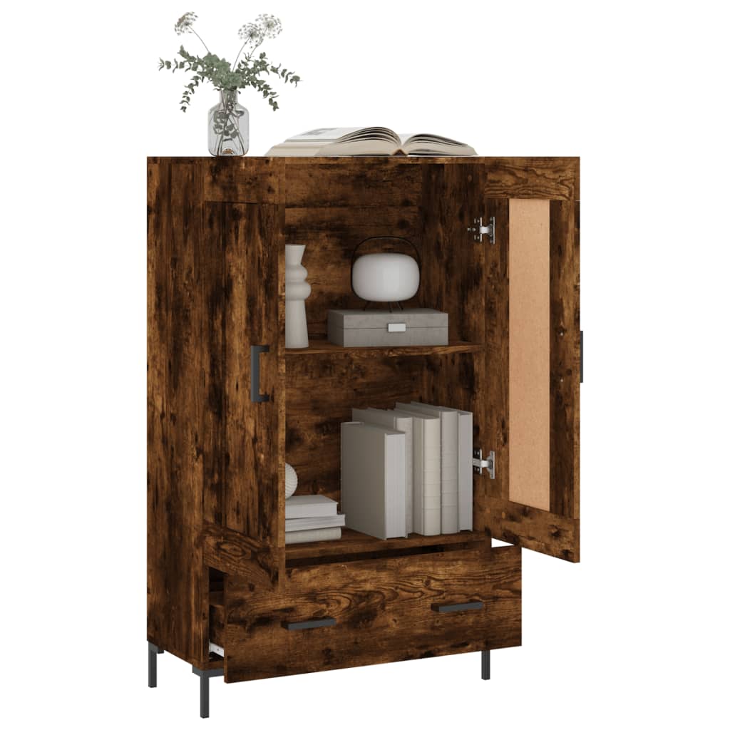 Visoka komoda boja hrasta 69,5 x 31 x 115 cm konstruirano drvo