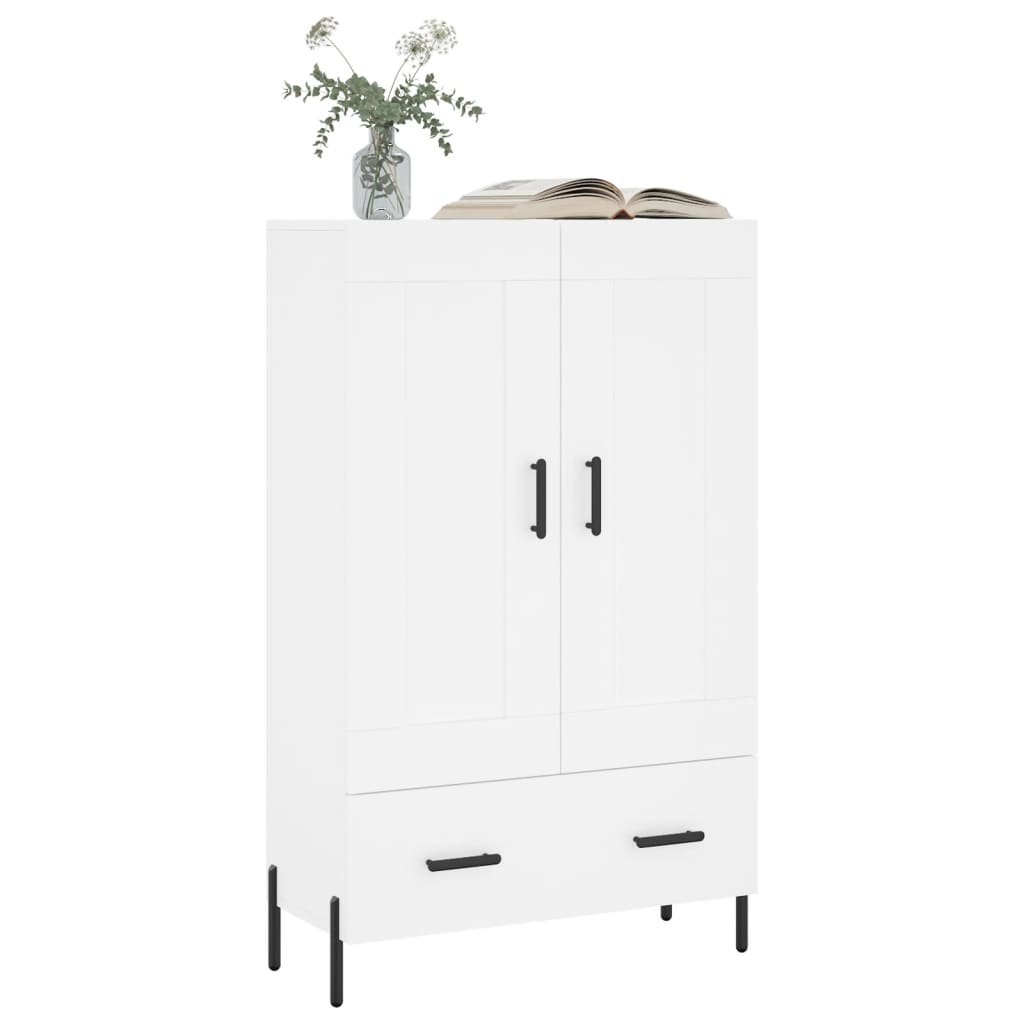 Visoka komoda bijela 69,5 x 31 x 115 cm od konstruiranog drva