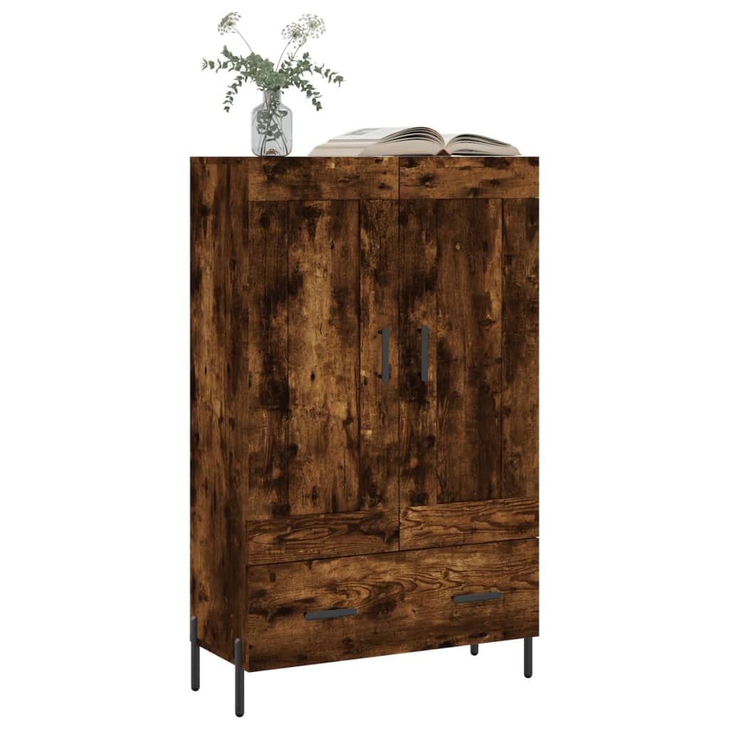 Visoka komoda boja hrasta 69,5 x 31 x 115 cm konstruirano drvo
