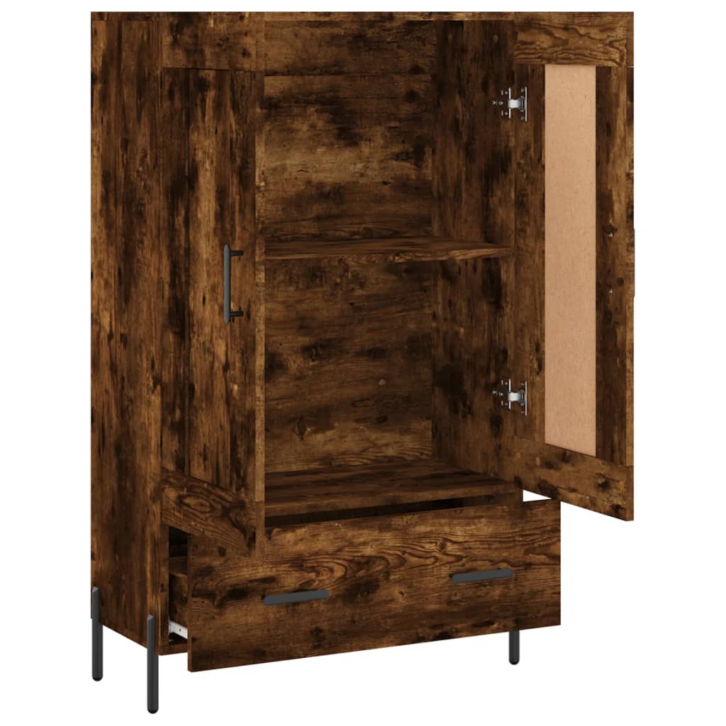 Visoka komoda boja hrasta 69,5 x 31 x 115 cm konstruirano drvo