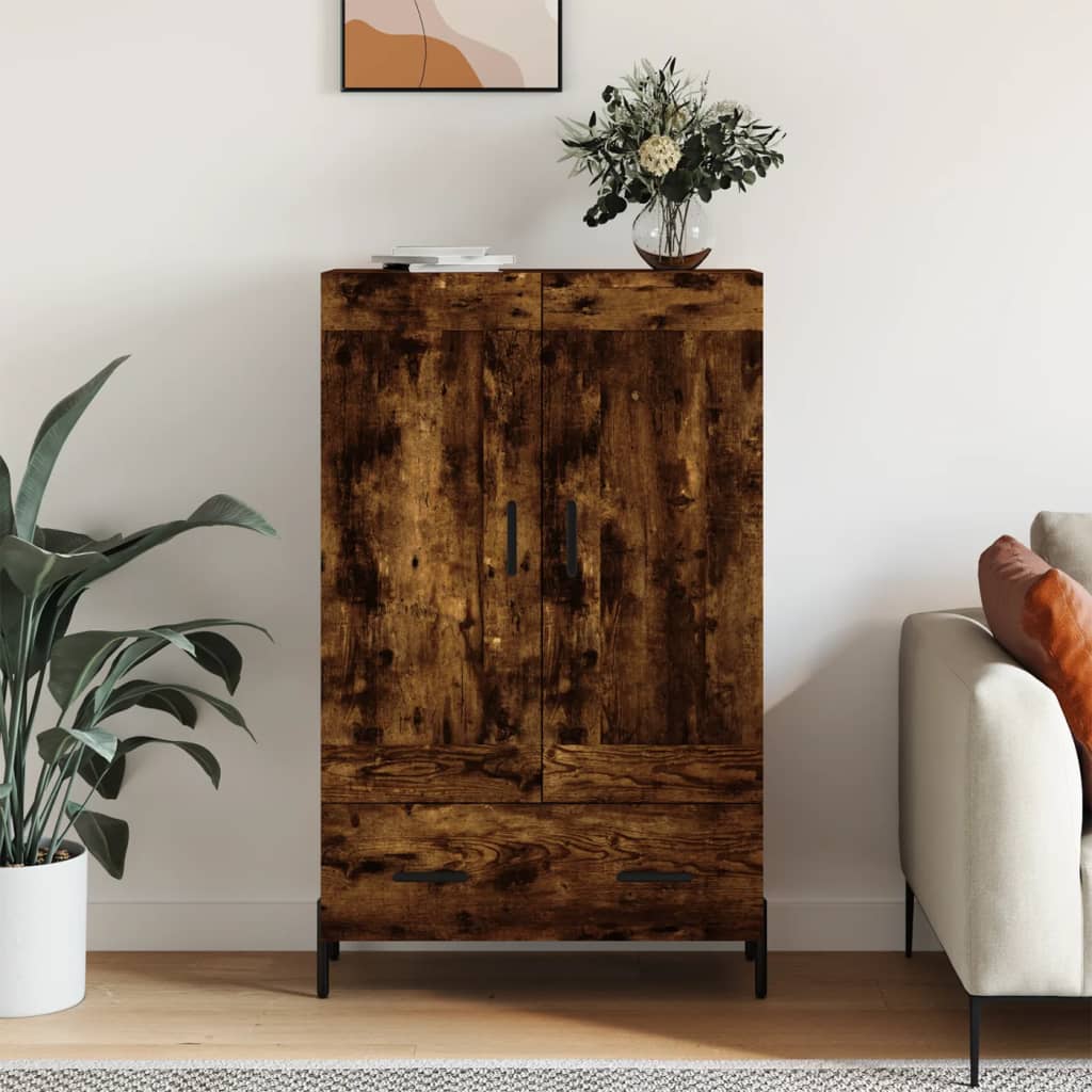 Visoka komoda boja hrasta 69,5 x 31 x 115 cm konstruirano drvo