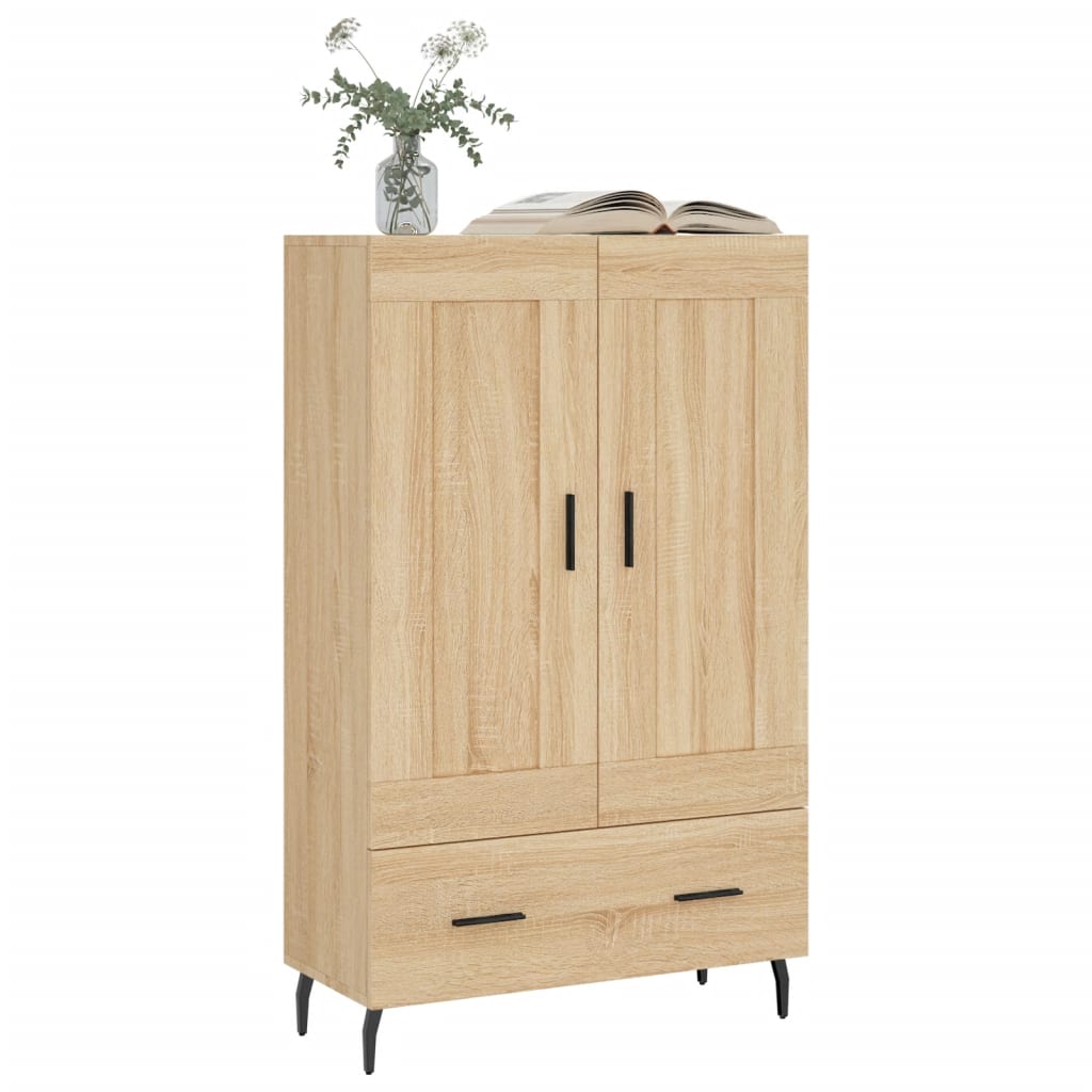 Visoka komoda boja hrasta 69,5 x 31 x 115 cm konstruirano drvo