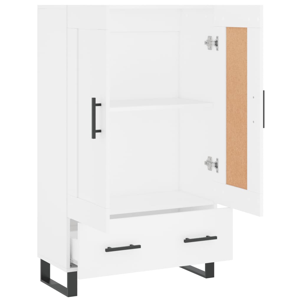 Visoka komoda bijela 69,5 x 31 x 115 cm od konstruiranog drva