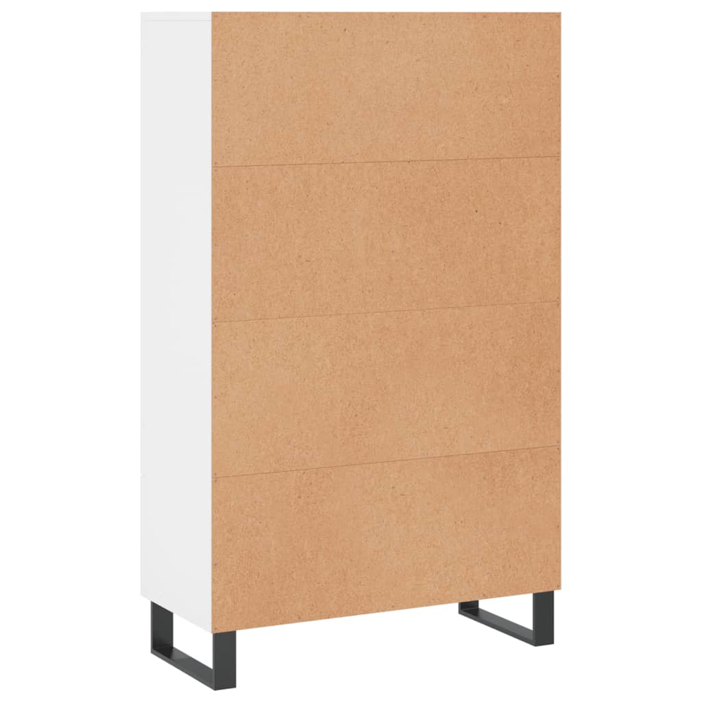 Visoka komoda bijela 69,5 x 31 x 115 cm od konstruiranog drva