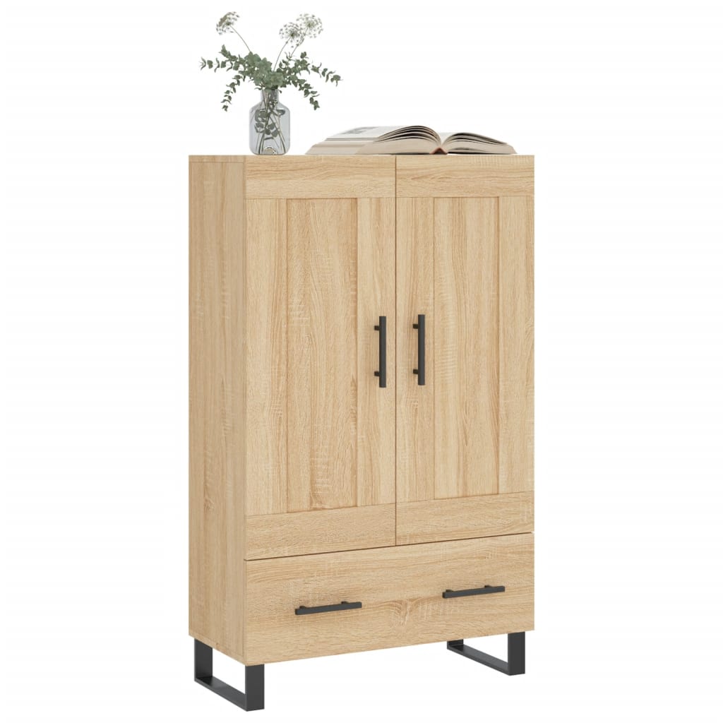 Visoka komoda boja hrasta 69,5 x 31 x 115 cm konstruirano drvo