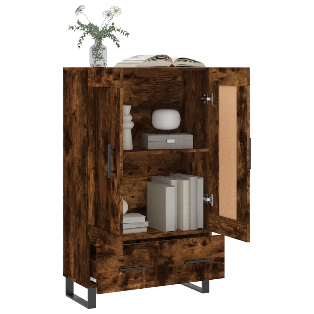 Visoka komoda boja hrasta 69,5 x 31 x 115 cm konstruirano drvo