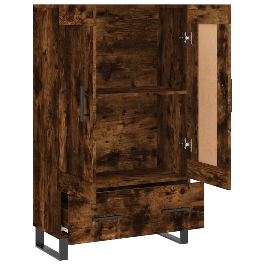 Visoka komoda boja hrasta 69,5 x 31 x 115 cm konstruirano drvo