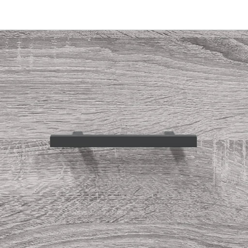 Visoka komoda siva boja hrasta 69,5x31x115 cm konstruirano drvo