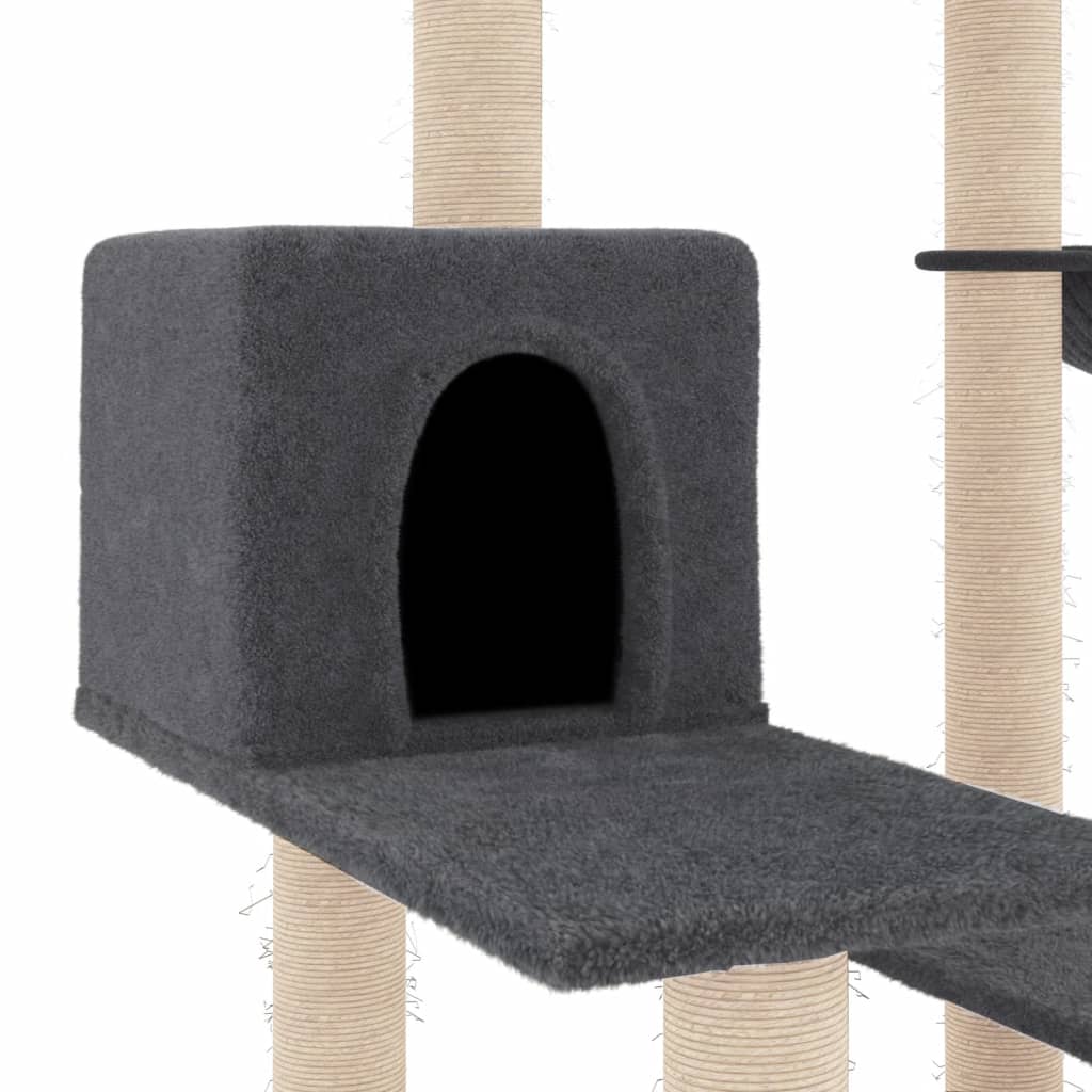 Penjalica za mačke sa stupovima za grebanje tamnosiva 82,5 cm