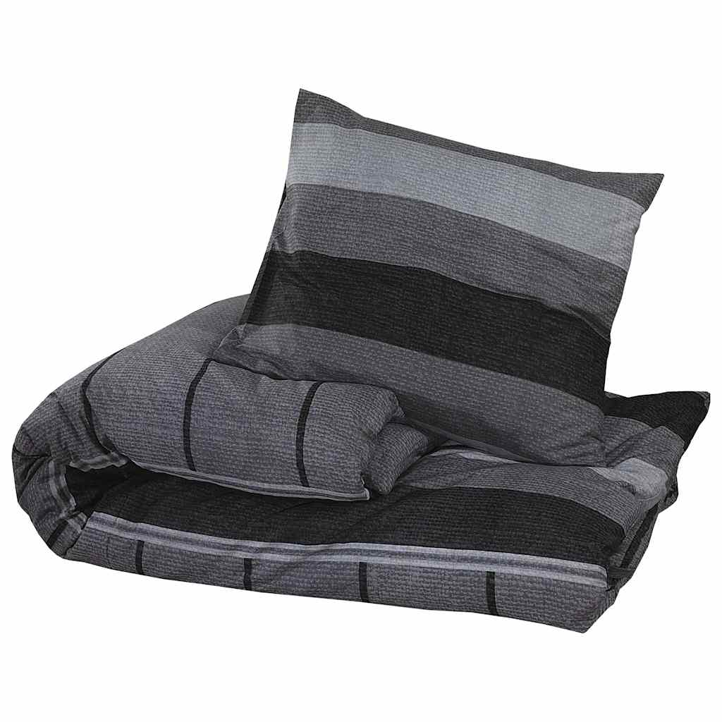 Set posteljine za poplun tamnosivi 155x220 cm pamučni