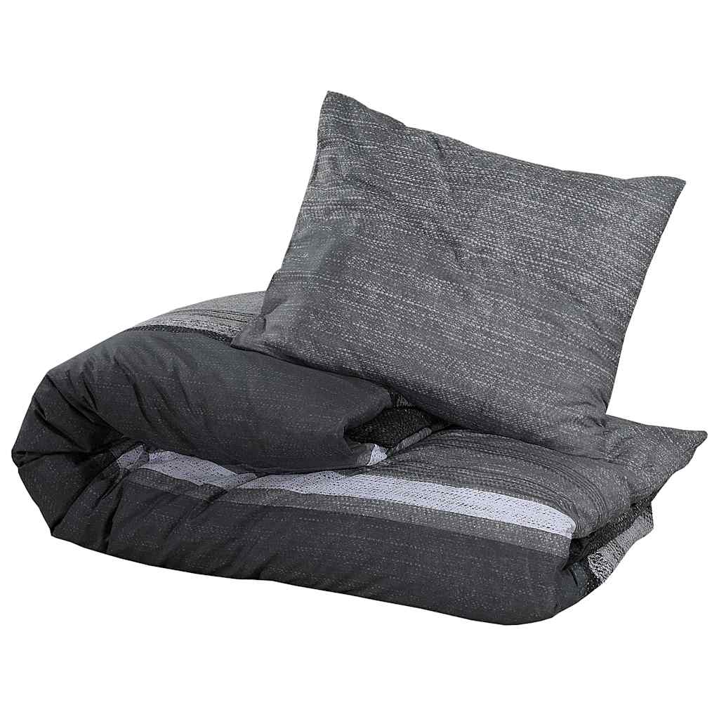 Set posteljine za poplun tamnosivi 240x220 cm pamučni