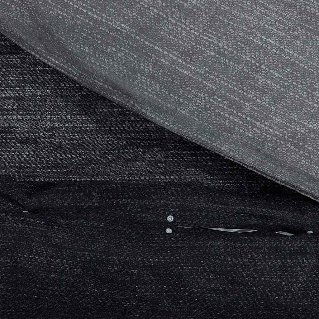 Set posteljine za poplun tamnosivi 140 x 200 cm pamučni200x200