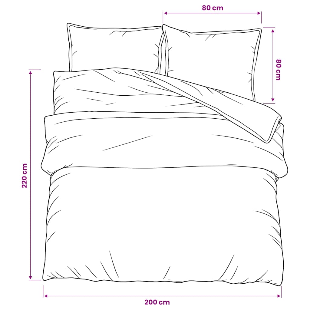 Set posteljine za poplun crno-bijeli 200x220 cm pamučni