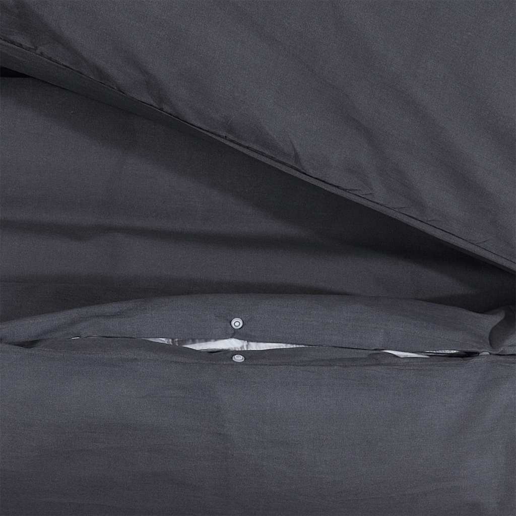 Set posteljine za poplun crna 260 x 240 cm pamučni