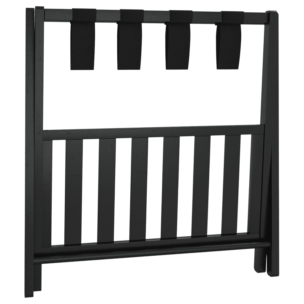 Stalak za prtljagu crni 68 x 38 x 58 cm od bambusa
