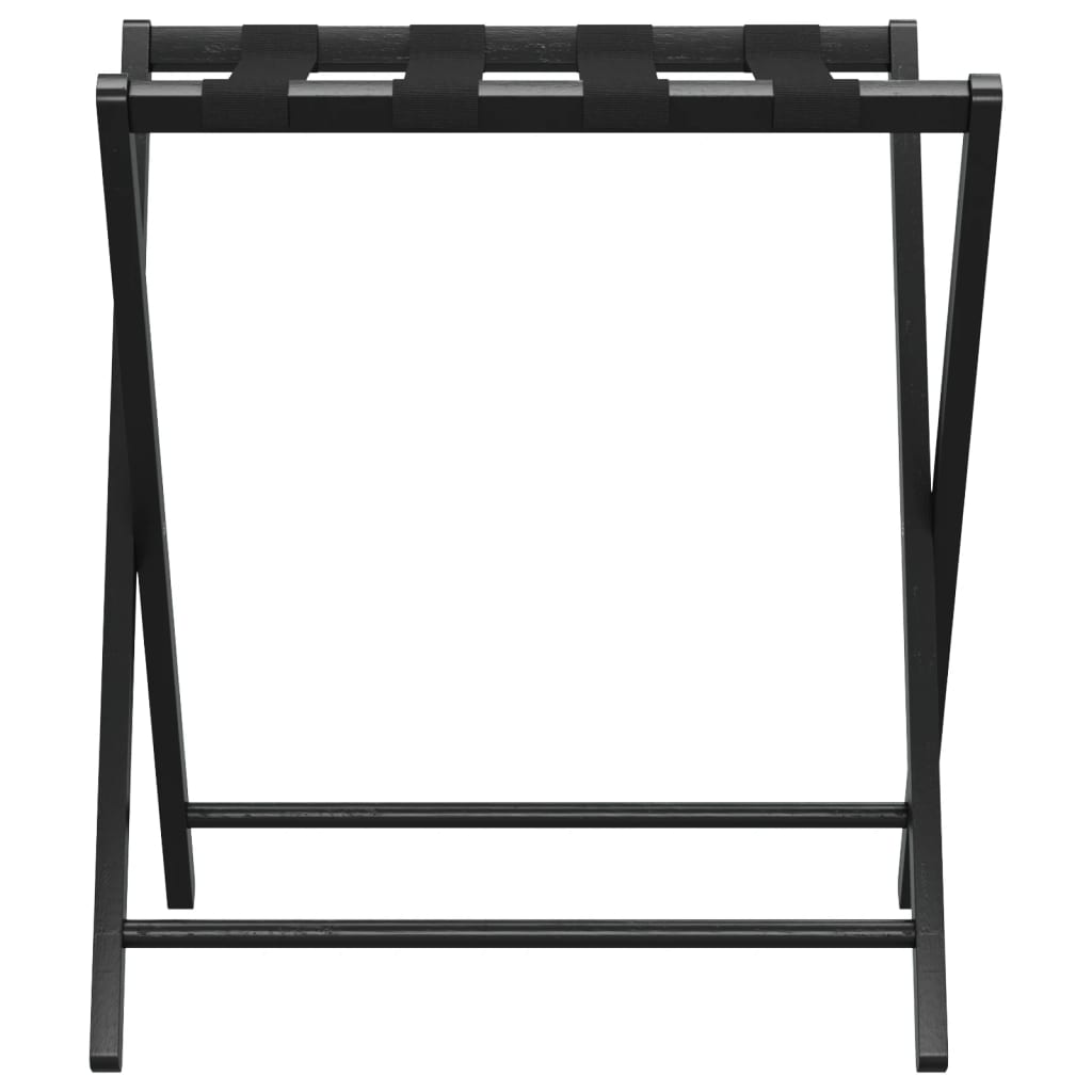 Stalak za prtljagu crni 68,5 x 38 x 58 cm od bambusa