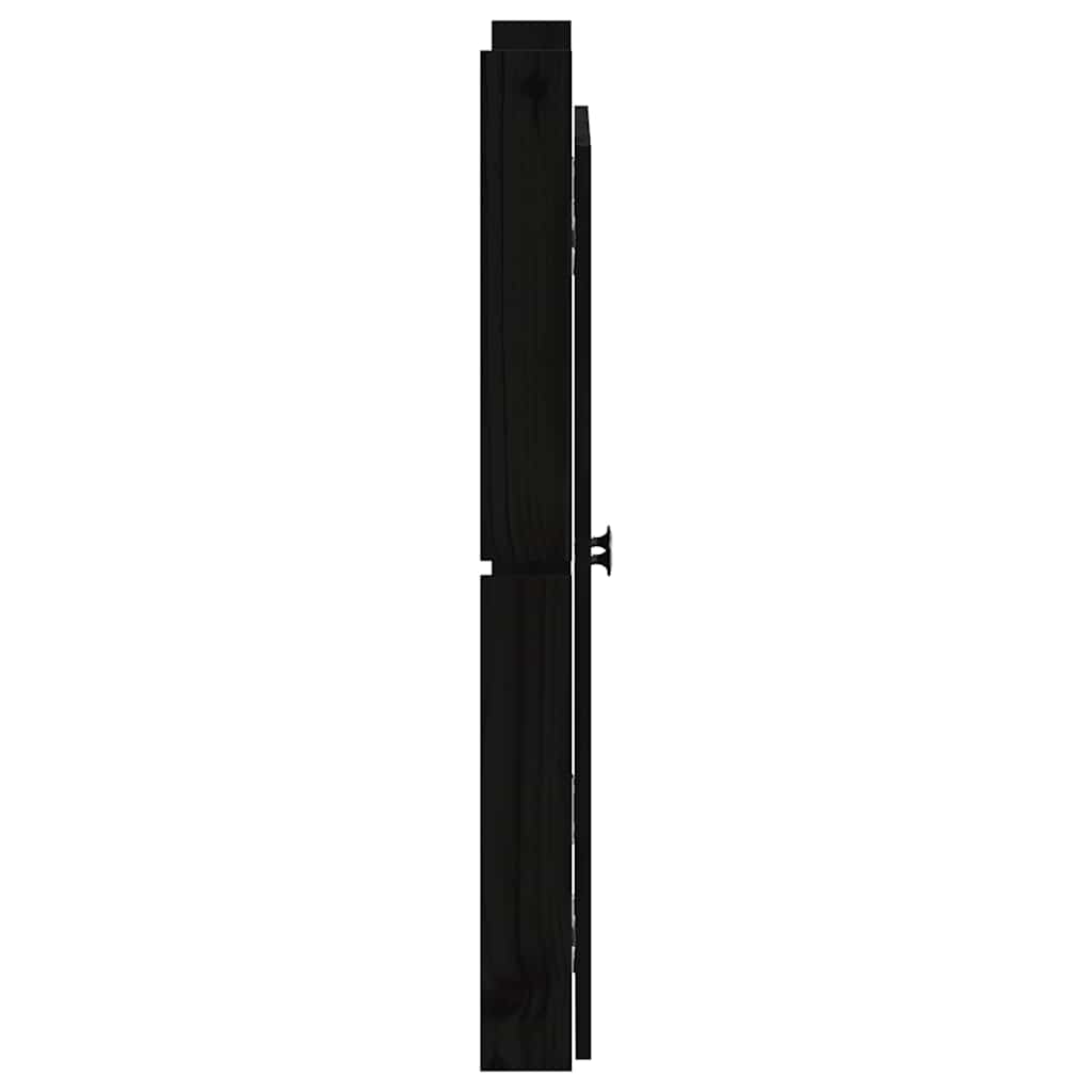 Vanjska kuhinjska vrata MEPPEL 2 kom crna 50x9x82 cm masivna borovina