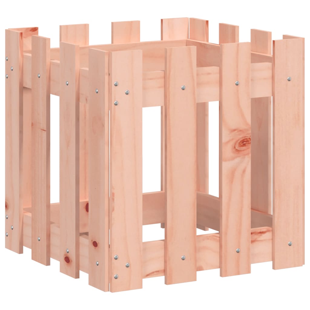 Vrtna sadilica s izgledom ograde 40x40x40 cm masivna duglazije