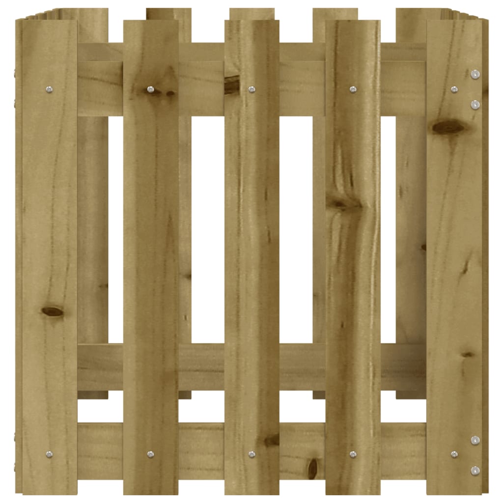 Vrtna sadilica s izgledom ograde 50x50x50 cm od borovine