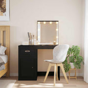 Toaletni stolić s LED svjetlima crni 90 x 42 x 132,5 cm