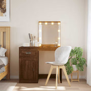 Toaletni stolić LED smeđa boja hrasta 90 x 42 x 132,5 cm