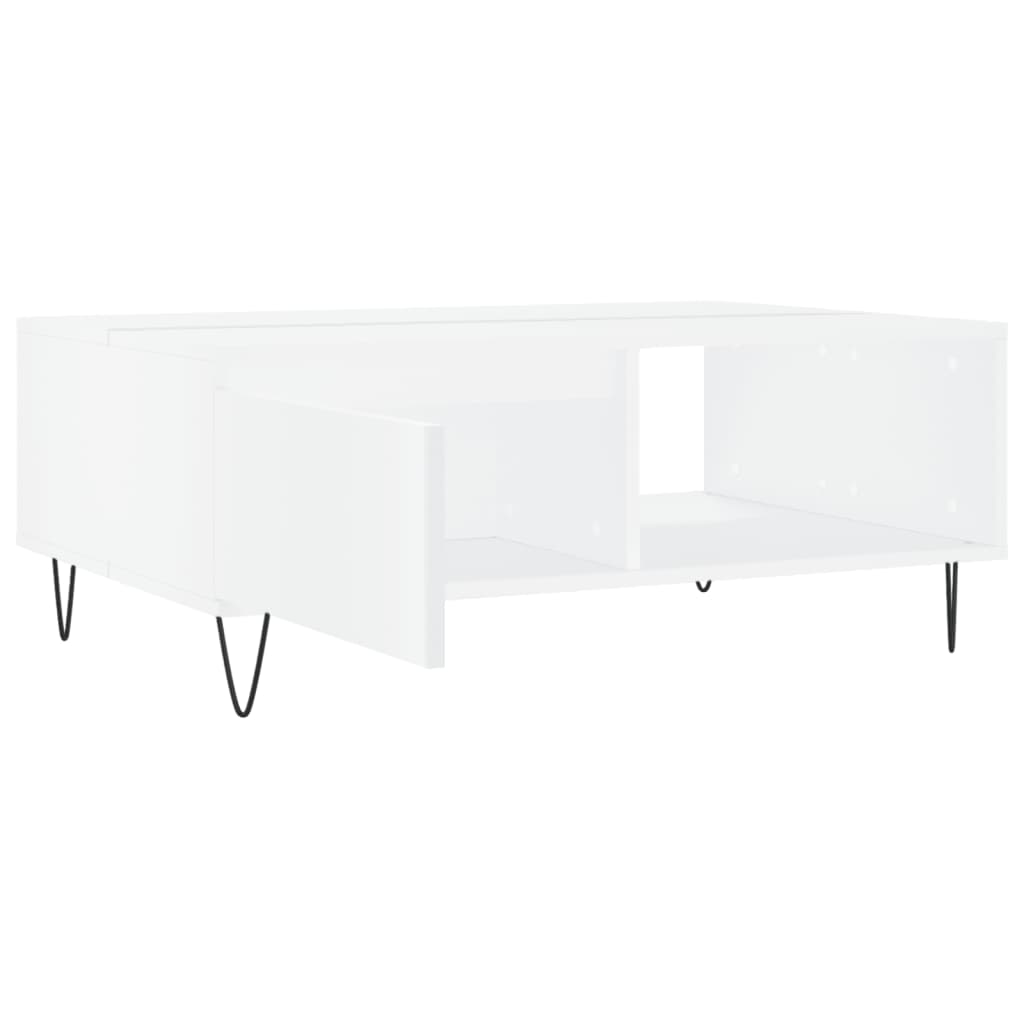 Stolić za kavu bijeli 90 x 60 x 35 cm od konstruiranog drva