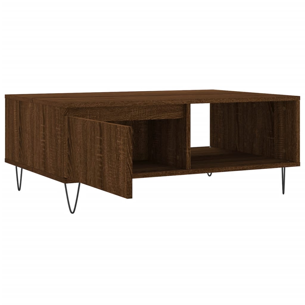 Stolić za kavu smeđa boja hrasta 90x60x35 cm konstruirano drvo