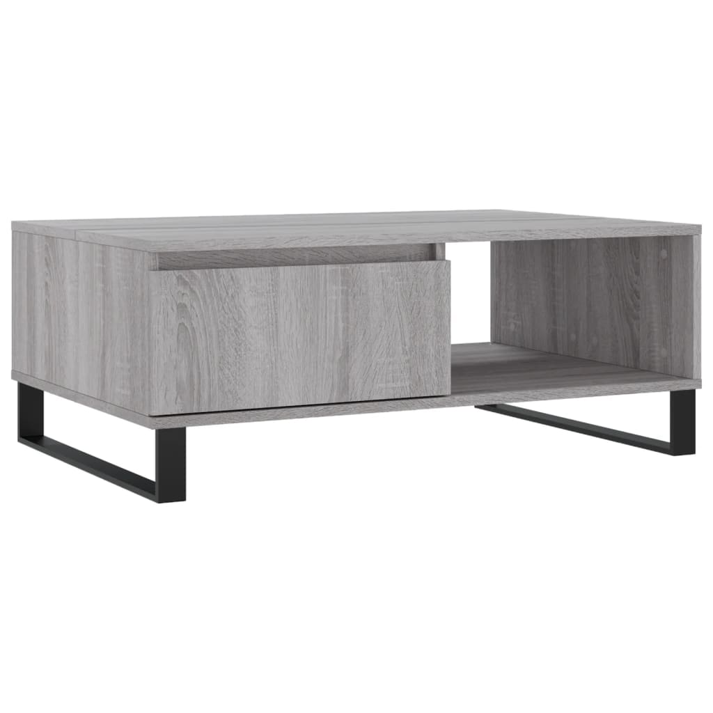 Stolić za kavu siva boja hrasta 90x60x35 cm konstruirano drvo