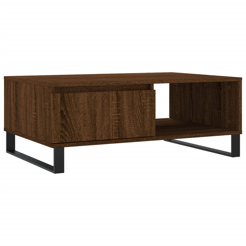 Stolić za kavu smeđa boja hrasta 90x60x35 cm konstruirano drvo