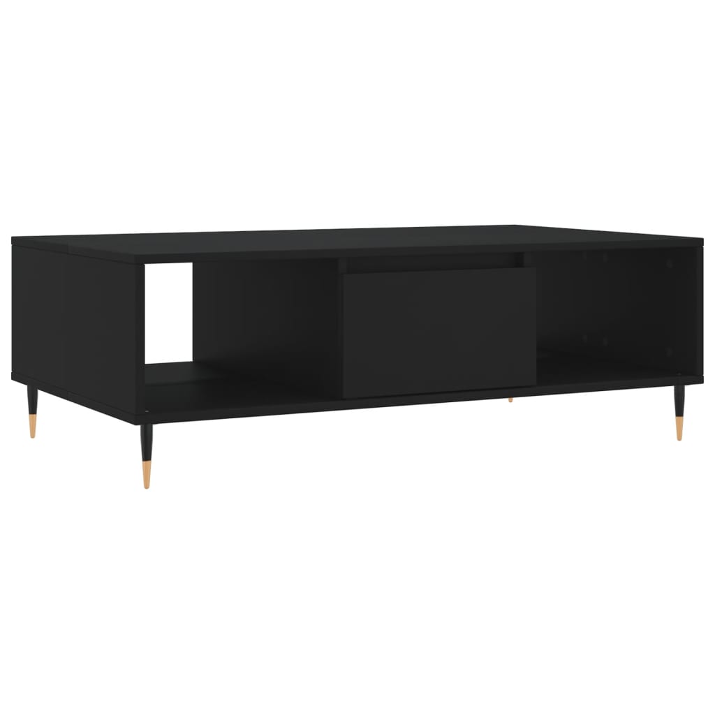 Stolić za kavu crni 104 x 60 x 35 cm od konstruiranog drva