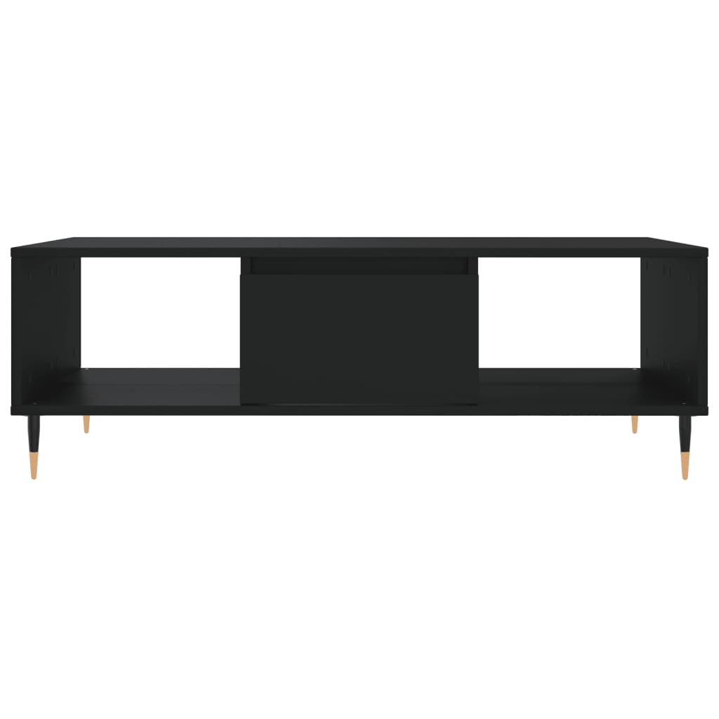 Stolić za kavu crni 104 x 60 x 35 cm od konstruiranog drva