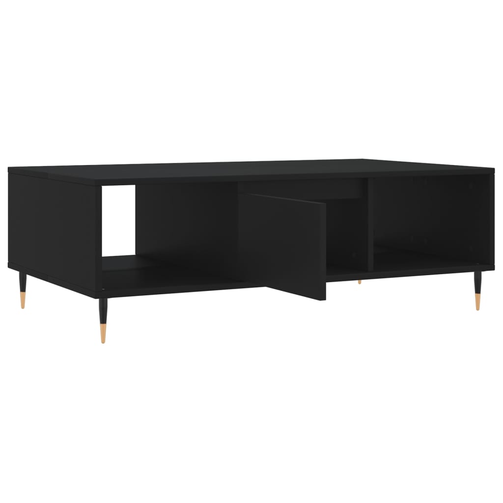 Stolić za kavu crni 104 x 60 x 35 cm od konstruiranog drva