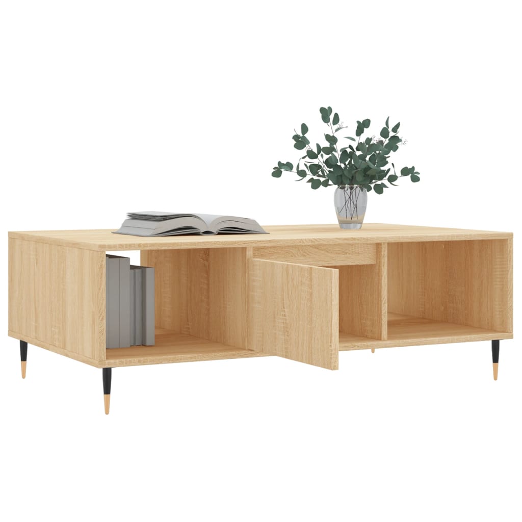 Stolić za kavu boja hrasta 104 x 60 x 35 cm konstruirano drvo