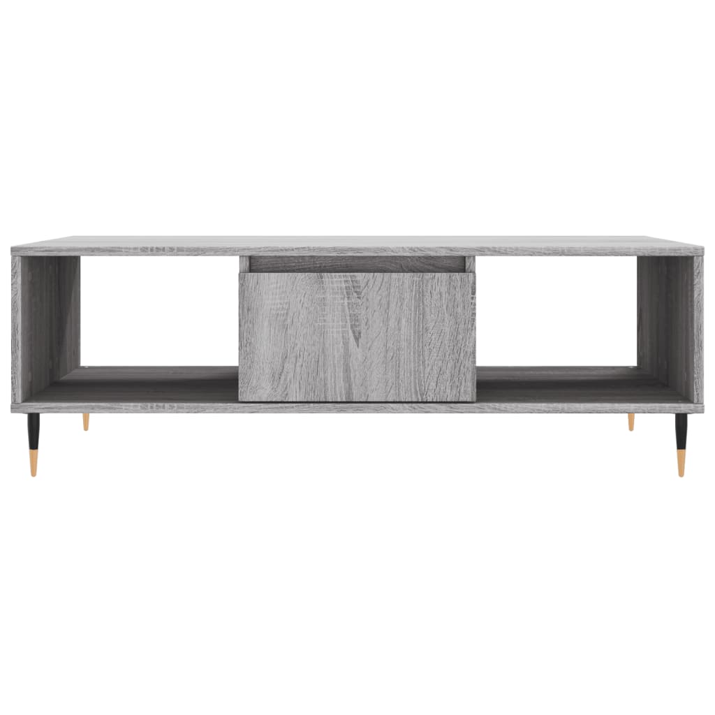 Stolić za kavu siva boja hrasta 104x60x35 cm konstruirano drvo
