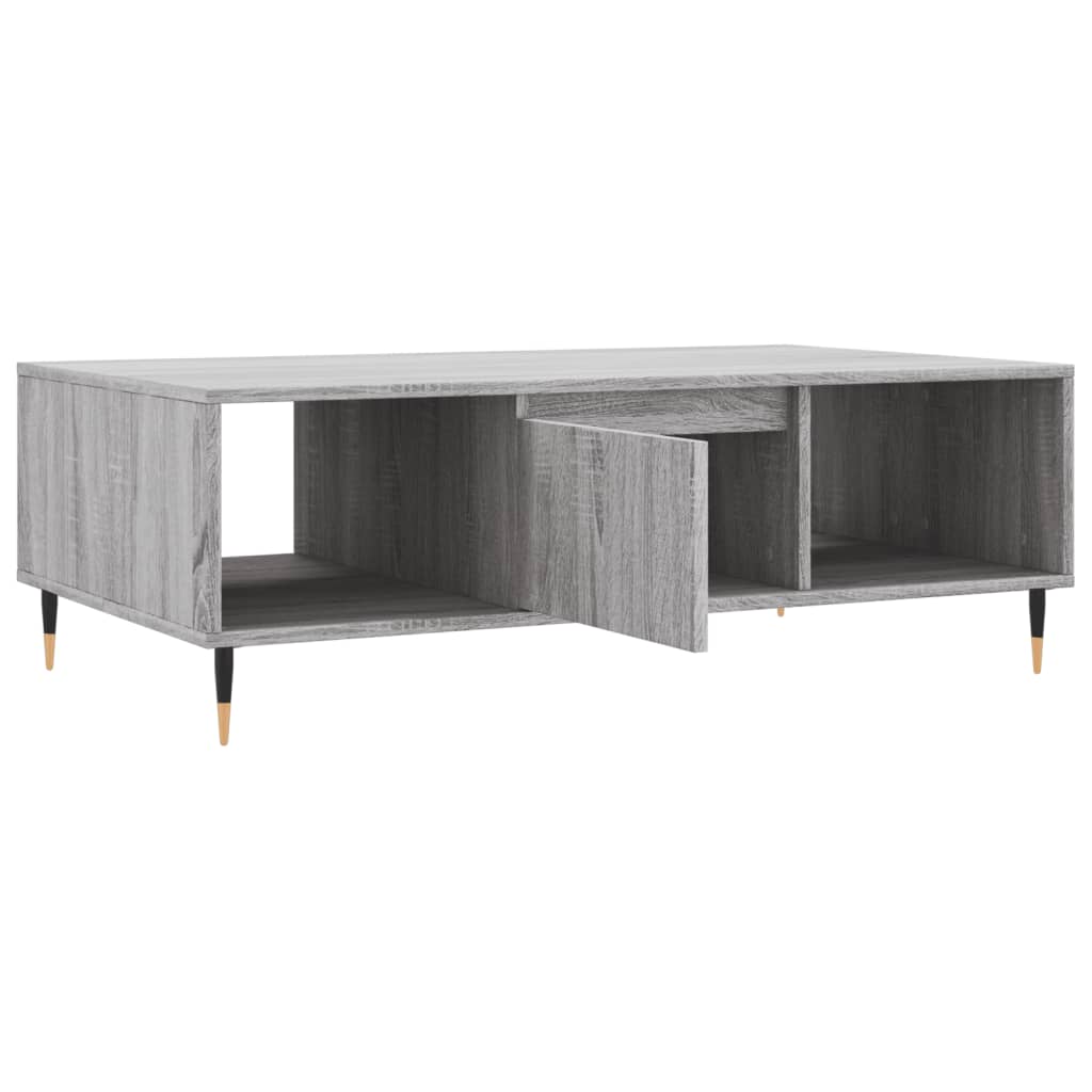 Stolić za kavu siva boja hrasta 104x60x35 cm konstruirano drvo