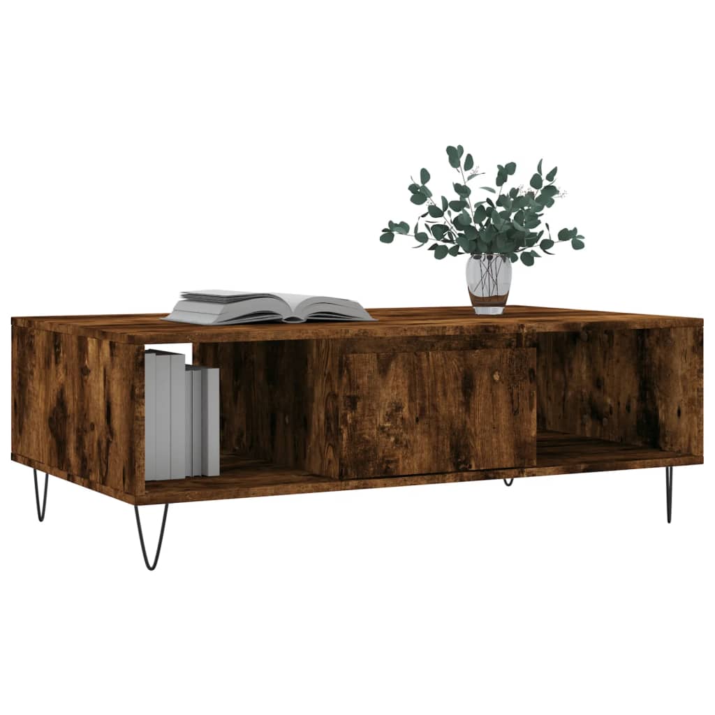 Stolić za kavu boja hrasta 104 x 60 x 35 cm konstruirano drvo