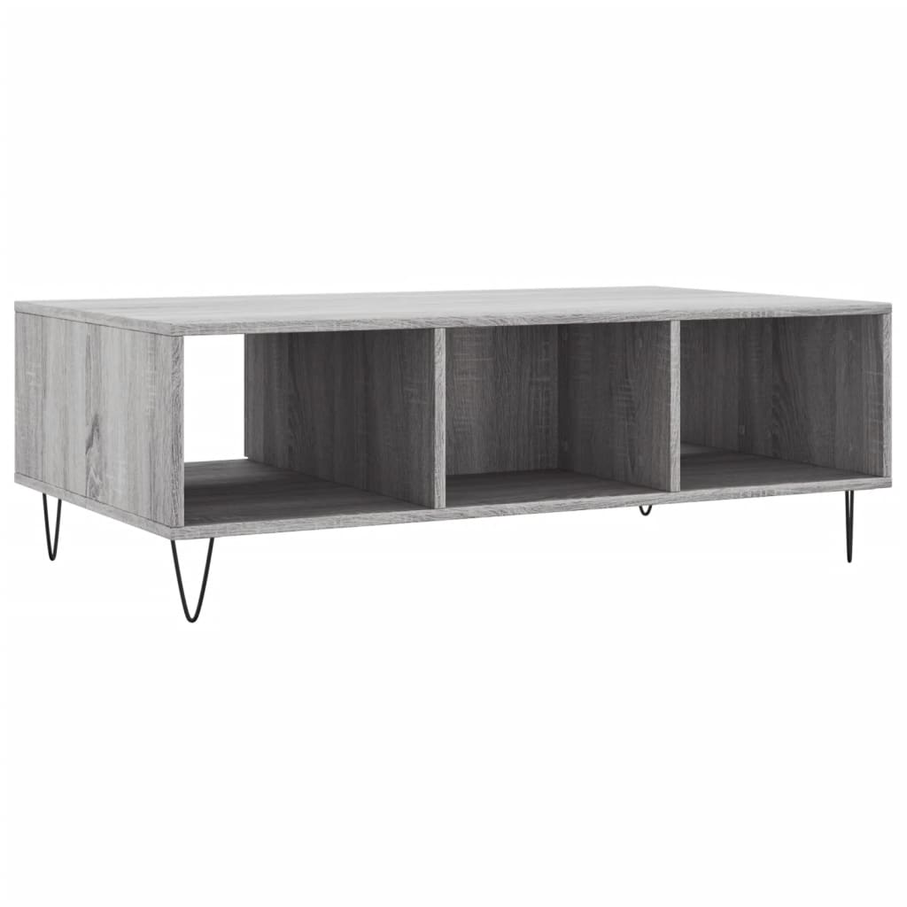 Stolić za kavu siva boja hrasta 104x60x35 cm konstruirano drvo