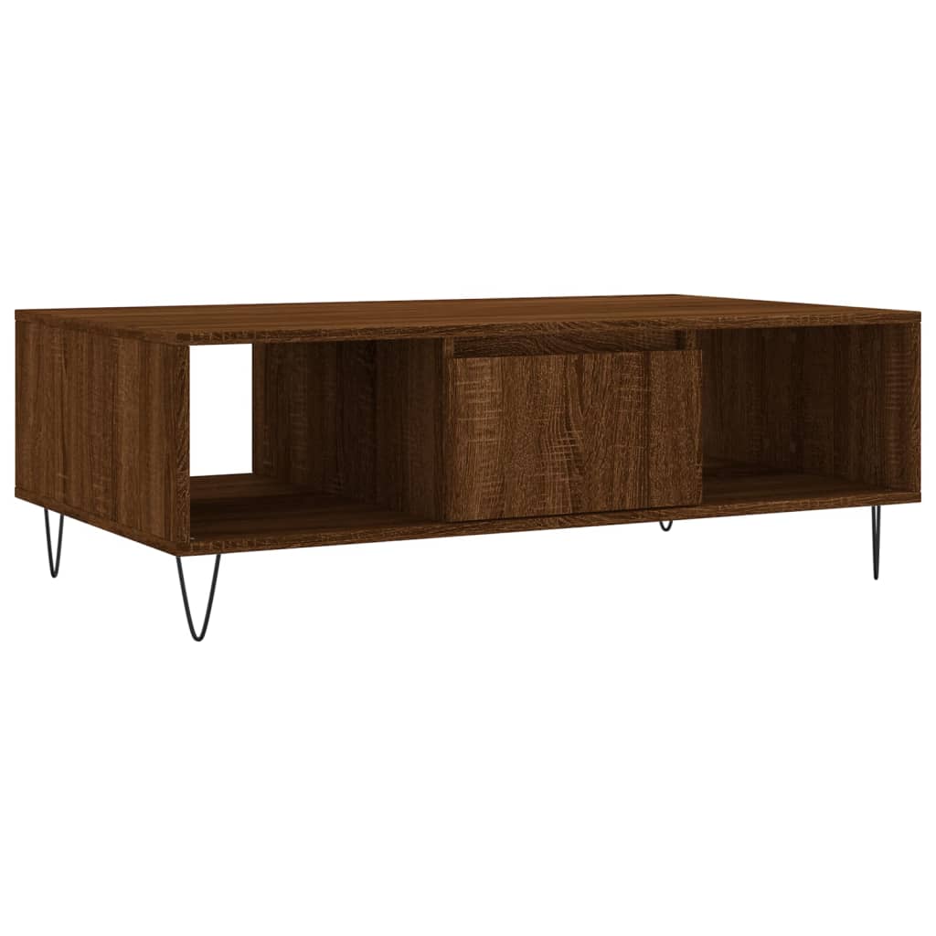 Stolić za kavu boja hrasta 104 x 60 x 35 cm konstruirano drvo