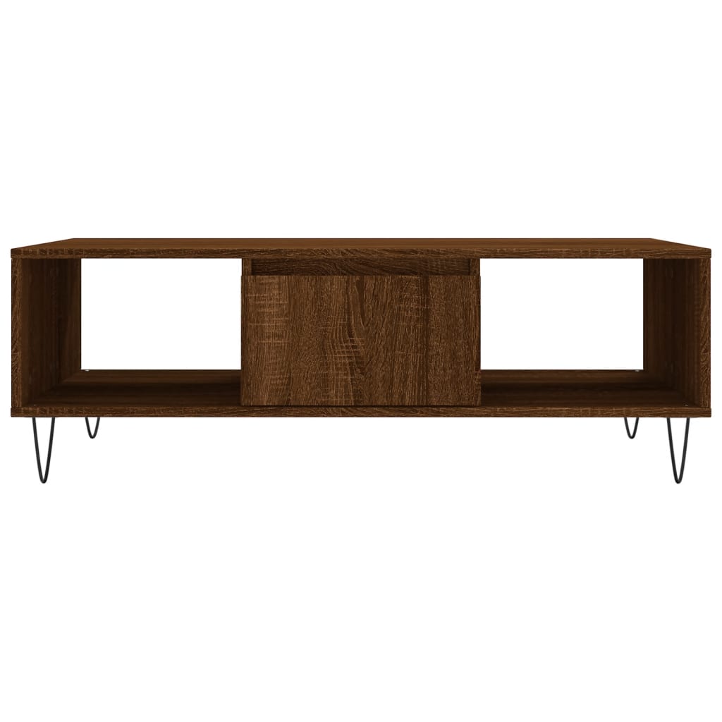 Stolić za kavu boja hrasta 104 x 60 x 35 cm konstruirano drvo
