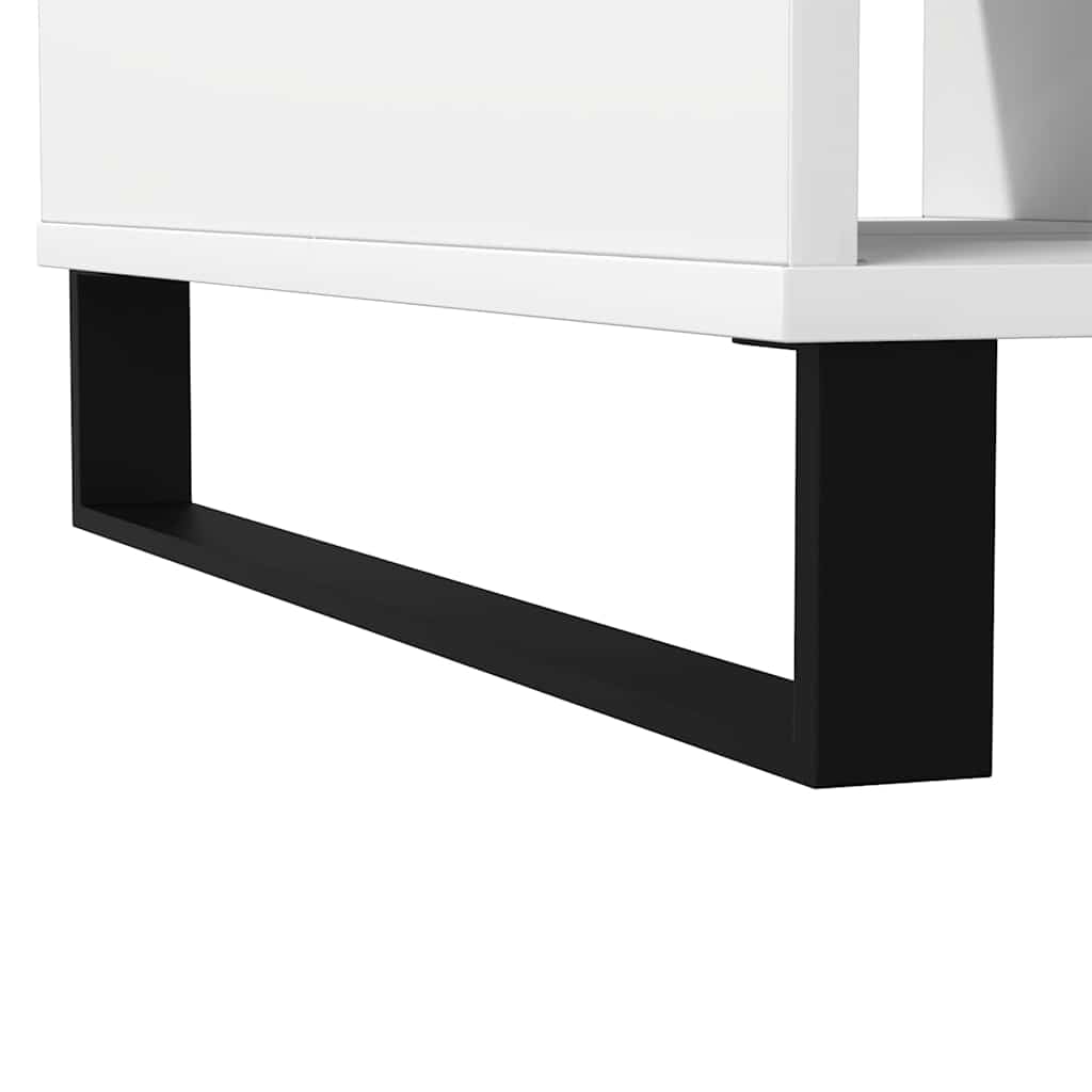 Stolić za kavu bijeli 104 x 60 x 35 cm od konstruiranog drva