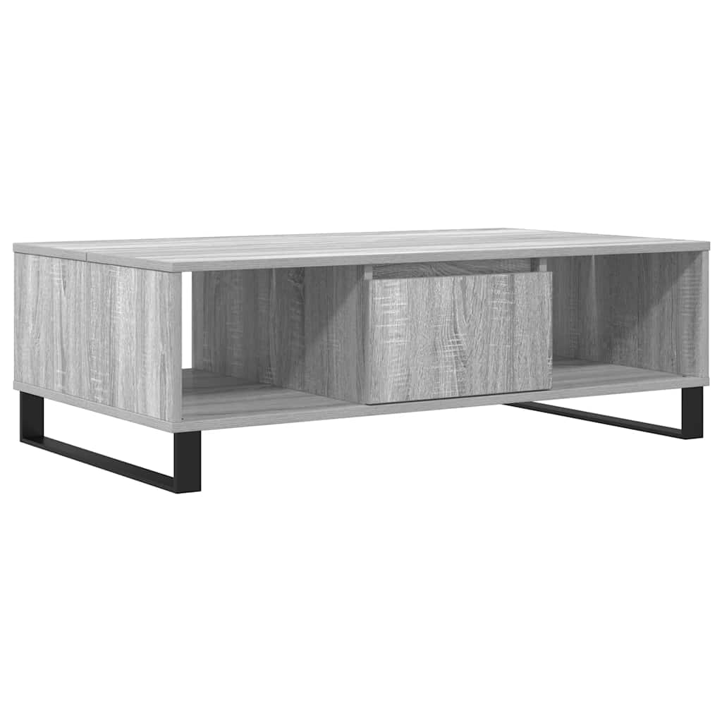 Stolić za kavu siva boja hrasta 104x60x35 cm konstruirano drvo