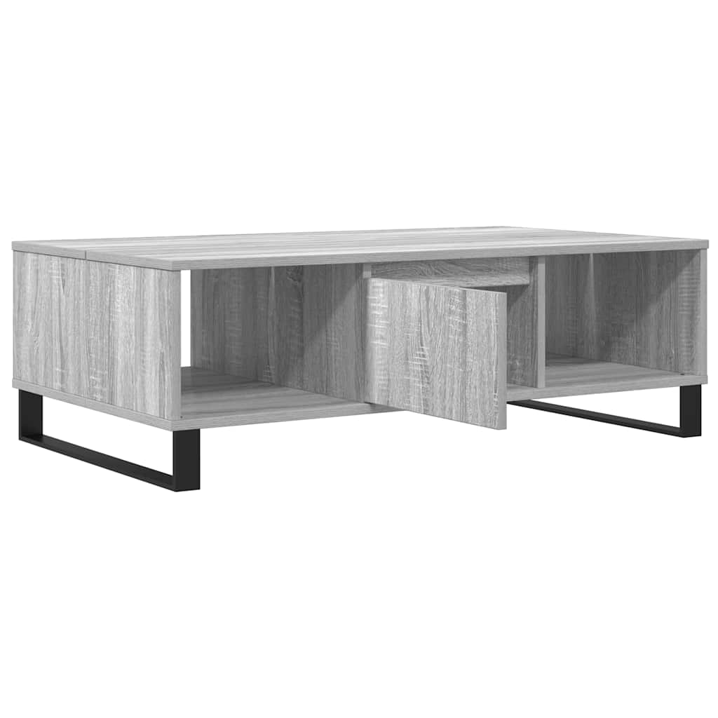 Stolić za kavu siva boja hrasta 104x60x35 cm konstruirano drvo