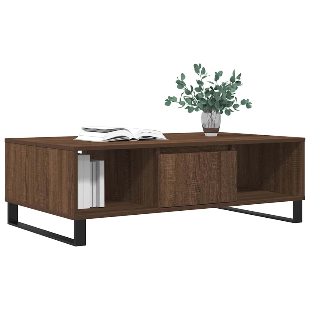 Stolić za kavu boja hrasta 104 x 60 x 35 cm konstruirano drvo