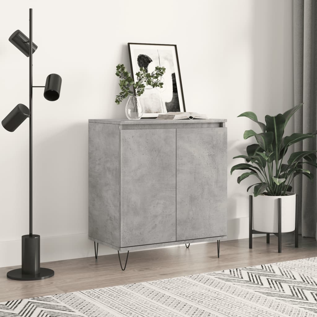 Komoda siva boja betona 60x35x70 cm od konstruiranog drva