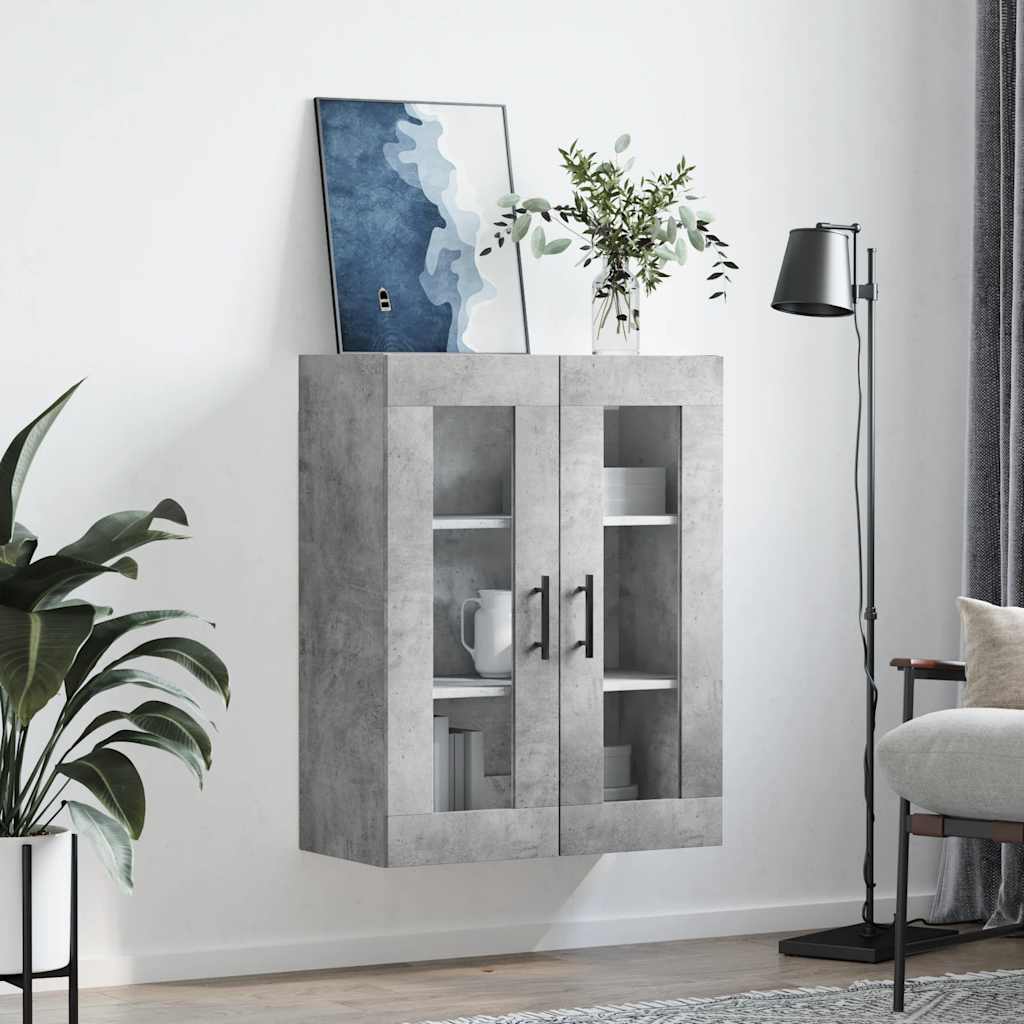 Zidni ormarić siva boja betona 69,5 x 34 x 90 cm