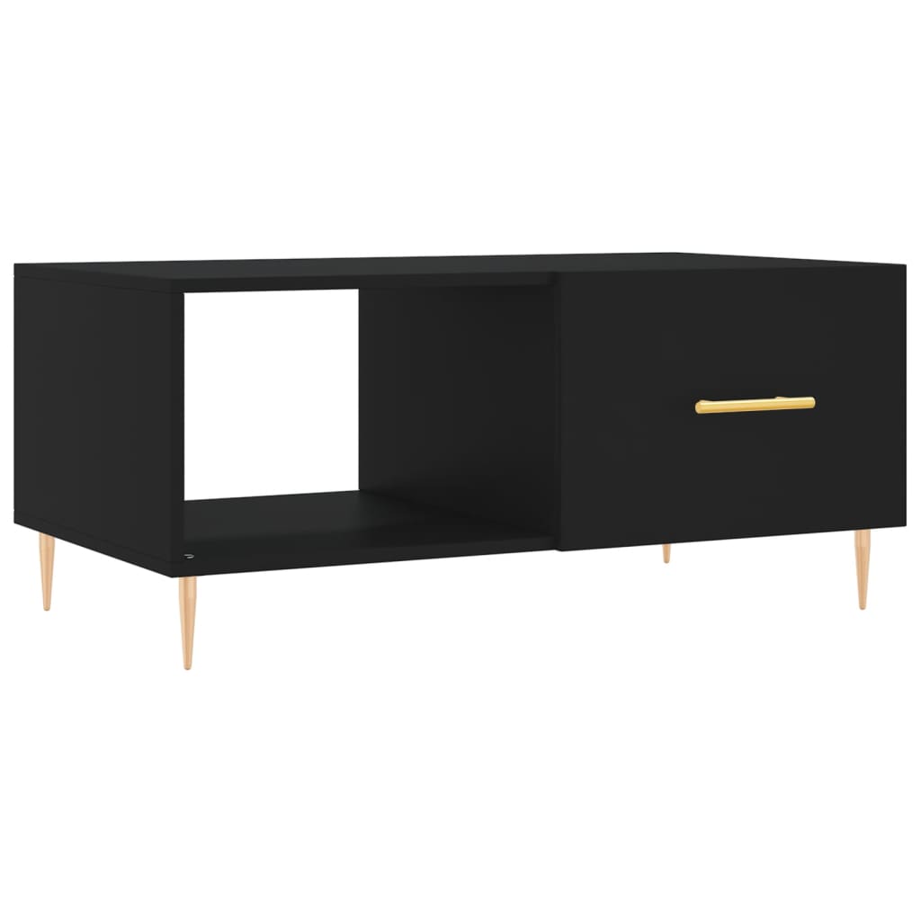 Stolić za kavu crni 90x50x40 cm od konstruiranog drva