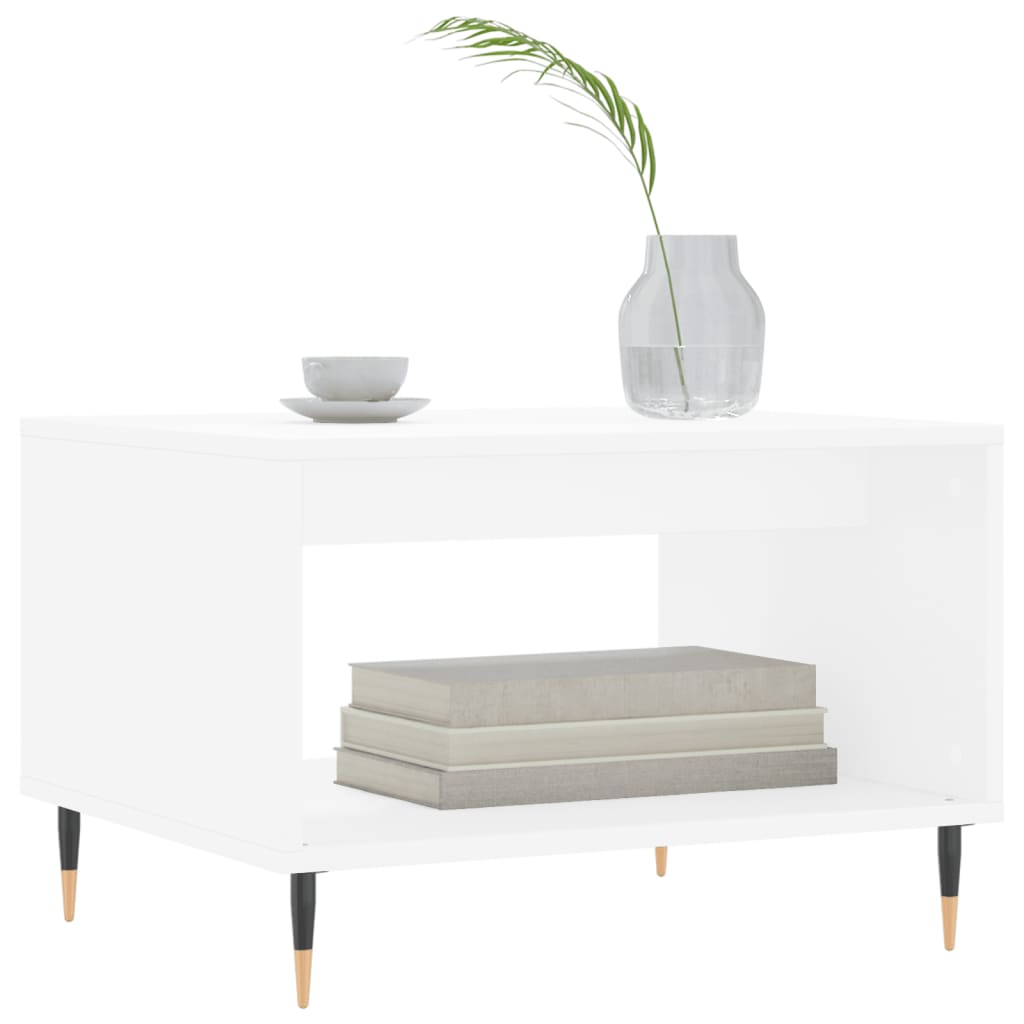 Stolić za kavu bijeli 60 x 50 x 40 cm od konstruiranog drva
