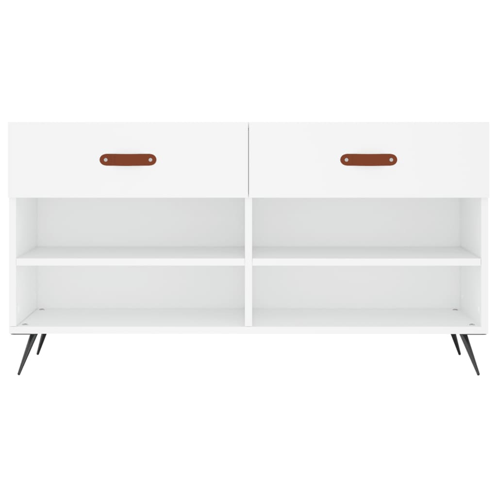 Klupa za cipele bijela 102 x 35 x 55 cm od konstruiranog drva